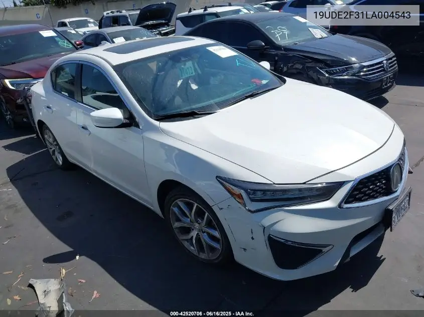 2020 Acura Ilx Standard VIN: 19UDE2F31LA004543 Lot: 42520706