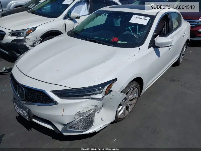 2020 Acura Ilx Standard VIN: 19UDE2F31LA004543 Lot: 42520706