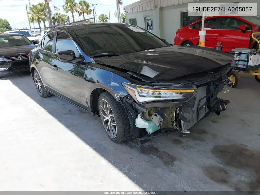 2020 Acura Ilx Premium Package/Technology Package VIN: 19UDE2F74LA005057 Lot: 42530360