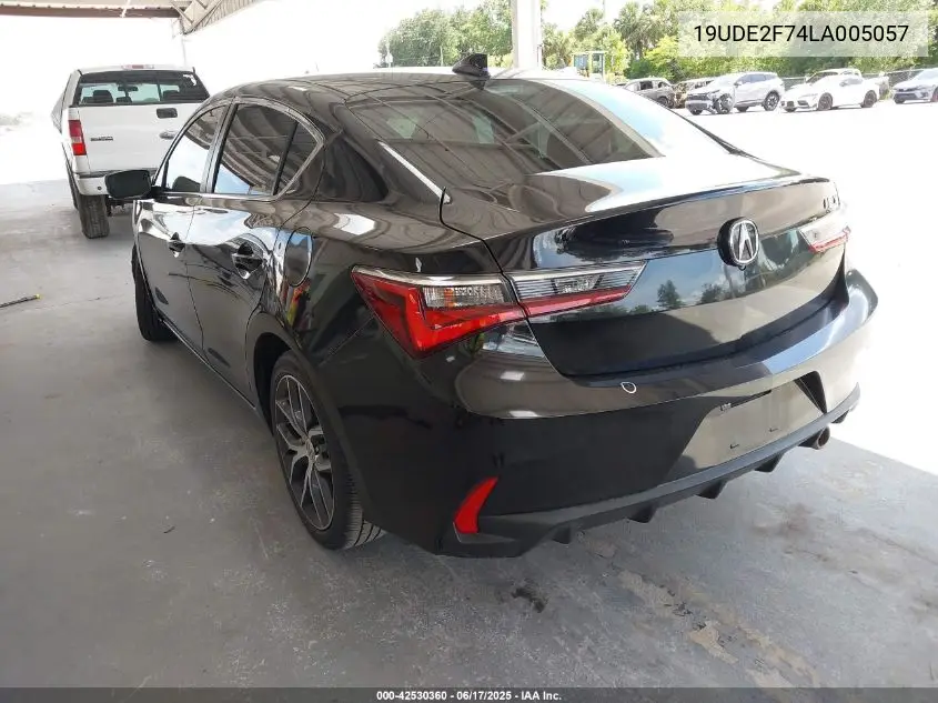 2020 Acura Ilx Premium Package/Technology Package VIN: 19UDE2F74LA005057 Lot: 42530360