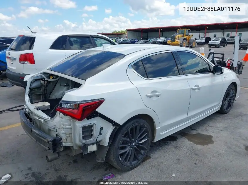 2020 Acura Ilx Premium A-Spec Packages/Technology A-Spec Packages VIN: 19UDE2F88LA011176 Lot: 42558585