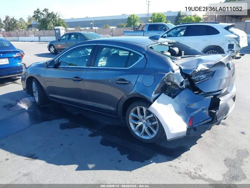 2020 Acura Ilx VIN: 19UDE2F36LA011052 Lot: 42606110