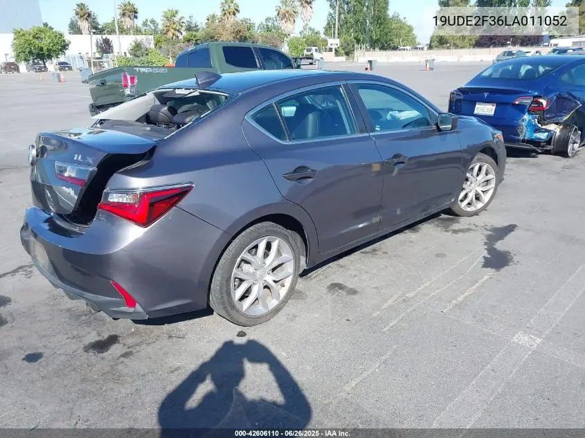 2020 Acura Ilx VIN: 19UDE2F36LA011052 Lot: 42606110