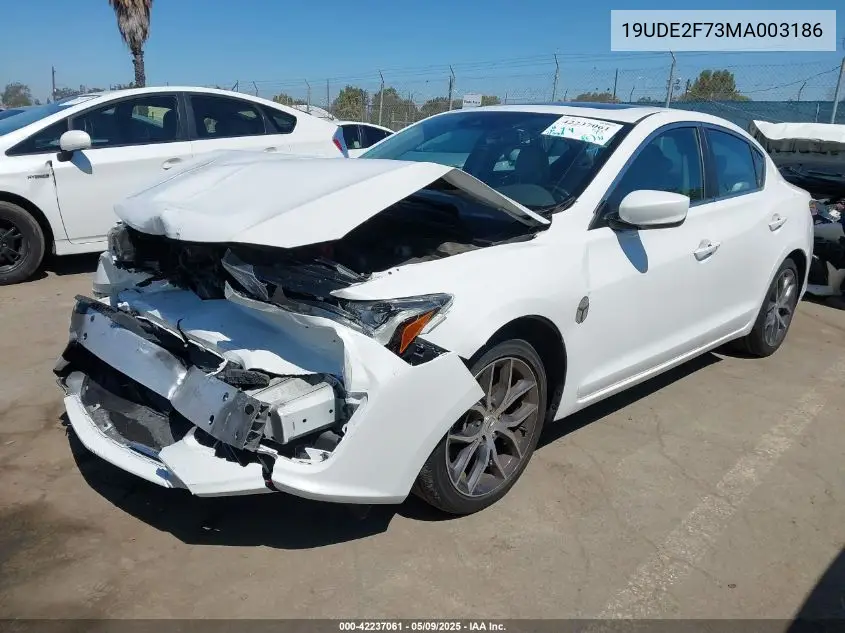 2021 Acura Ilx Premium Package/Technology Package VIN: 19UDE2F73MA003186 Lot: 42237061