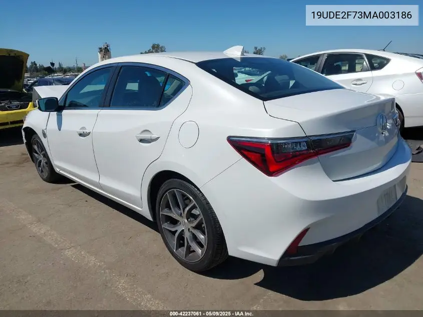 2021 Acura Ilx Premium Package/Technology Package VIN: 19UDE2F73MA003186 Lot: 42237061