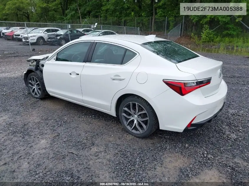 2021 Acura Ilx Premium Package/Technology Package VIN: 19UDE2F73MA005388 Lot: 42507592