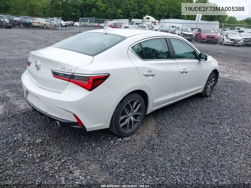 2021 Acura Ilx Premium Package/Technology Package VIN: 19UDE2F73MA005388 Lot: 42507592