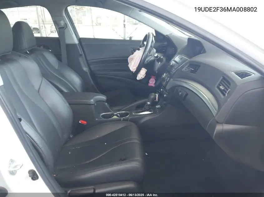 2021 Acura Ilx Standard VIN: 19UDE2F36MA008802 Lot: 42510412