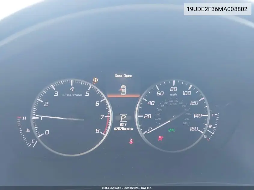 2021 Acura Ilx Standard VIN: 19UDE2F36MA008802 Lot: 42510412