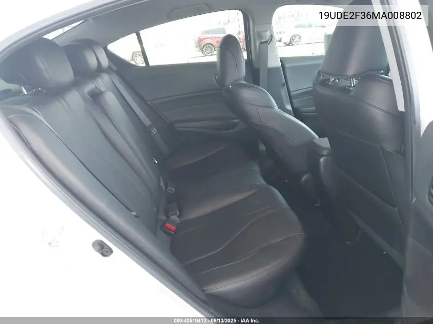 2021 Acura Ilx Standard VIN: 19UDE2F36MA008802 Lot: 42510412