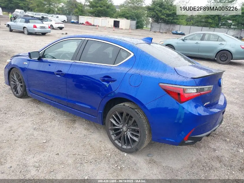 2021 Acura Ilx Premium A-Spec Packages/Technology A-Spec Packages VIN: 19UDE2F89MA005226 Lot: 42512465