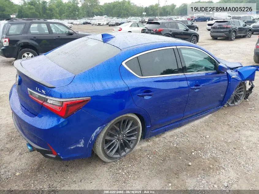 2021 Acura Ilx Premium A-Spec Packages/Technology A-Spec Packages VIN: 19UDE2F89MA005226 Lot: 42512465