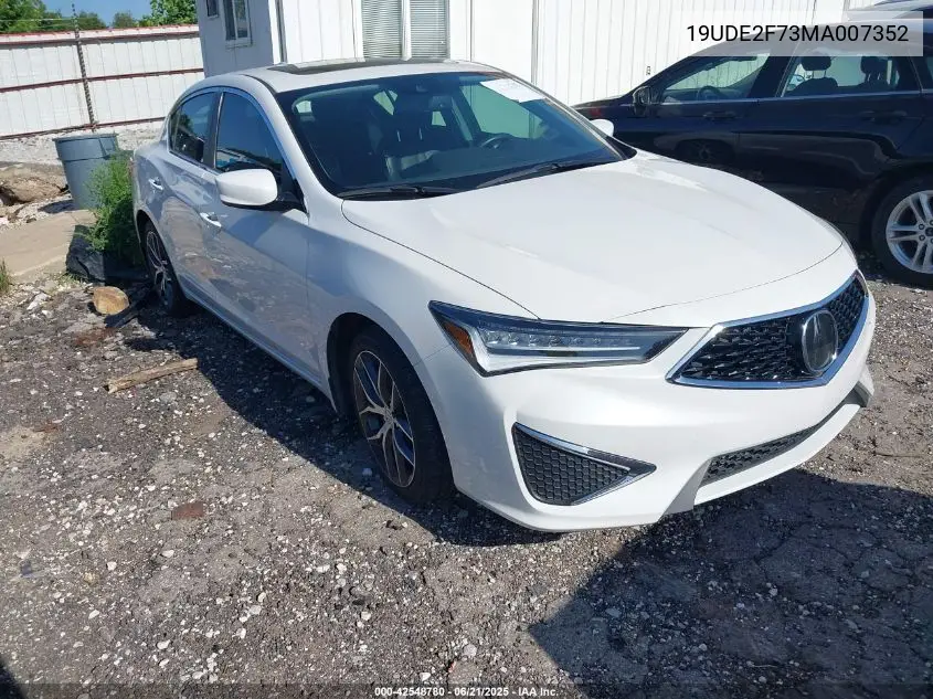 2021 Acura Ilx Premium Package/Technology Package VIN: 19UDE2F73MA007352 Lot: 42548780