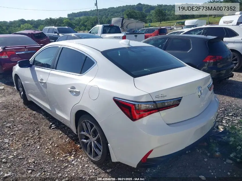 2021 Acura Ilx Premium Package/Technology Package VIN: 19UDE2F73MA007352 Lot: 42548780