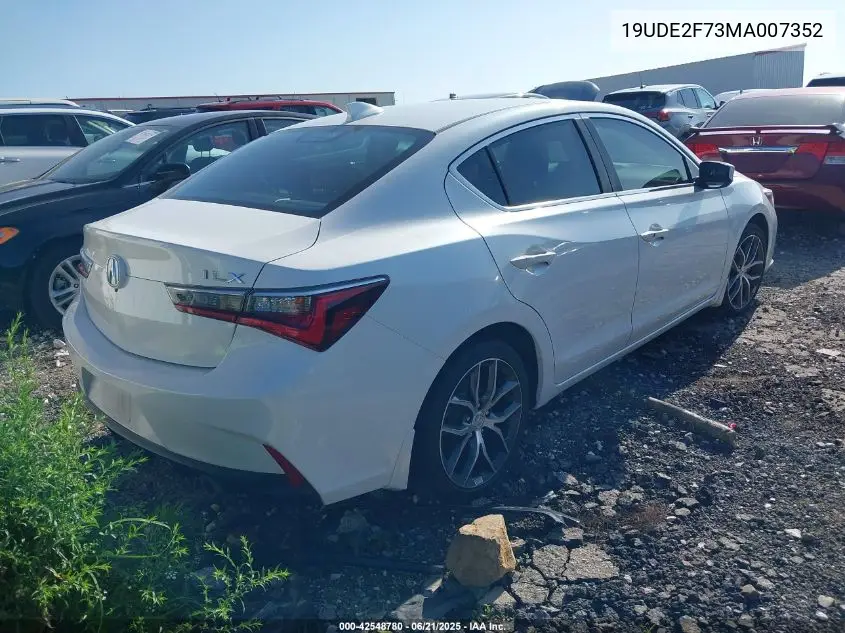 2021 Acura Ilx Premium Package/Technology Package VIN: 19UDE2F73MA007352 Lot: 42548780