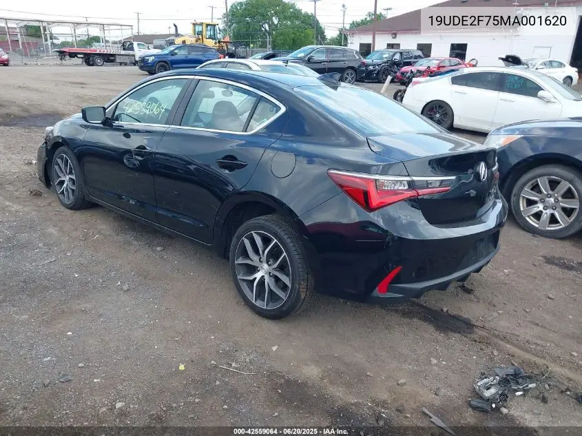 2021 Acura Ilx Premium Package/Technology Package VIN: 19UDE2F75MA001620 Lot: 42559064