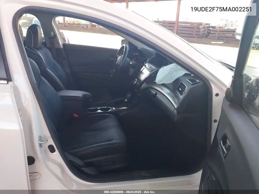 2021 Acura Ilx Premium Package/Technology Package VIN: 19UDE2F75MA002251 Lot: 42565698
