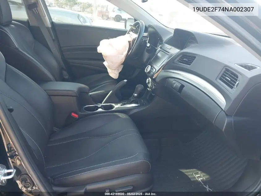 2022 Acura Ilx Premium Package VIN: 19UDE2F74NA002307 Lot: 42169500