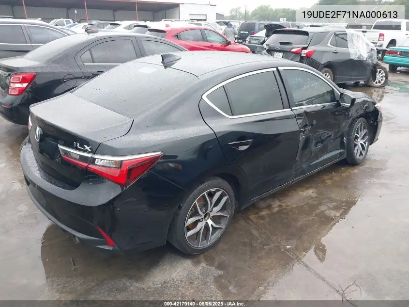 2022 Acura Ilx Premium Package VIN: 19UDE2F71NA000613 Lot: 42179140