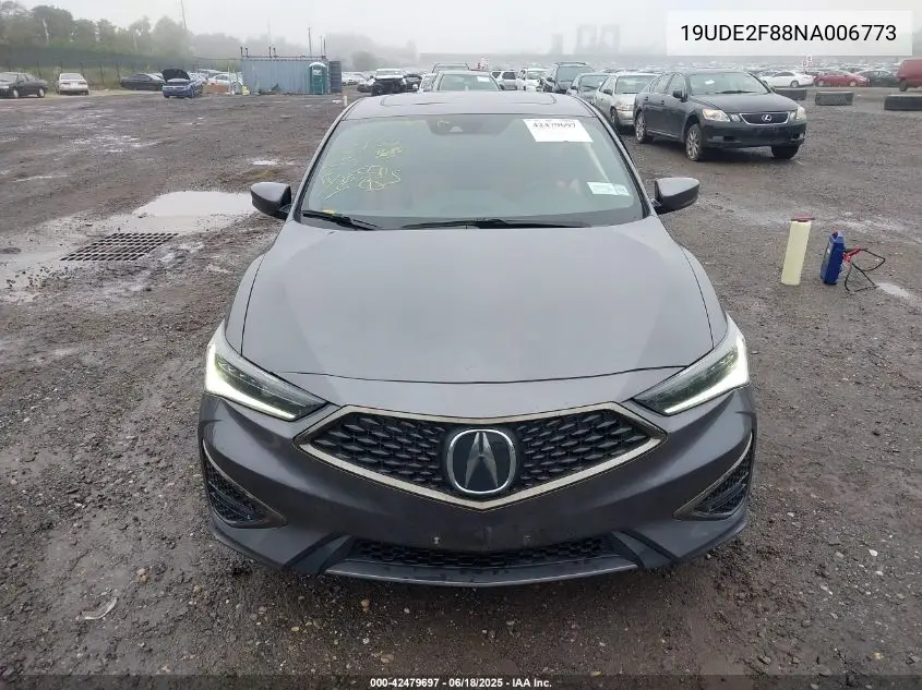 2022 Acura Ilx Premium A-Spec Packages/Technology A-Spec Packages VIN: 19UDE2F88NA006773 Lot: 42479697