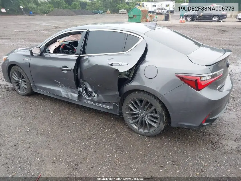 2022 Acura Ilx Premium A-Spec Packages/Technology A-Spec Packages VIN: 19UDE2F88NA006773 Lot: 42479697