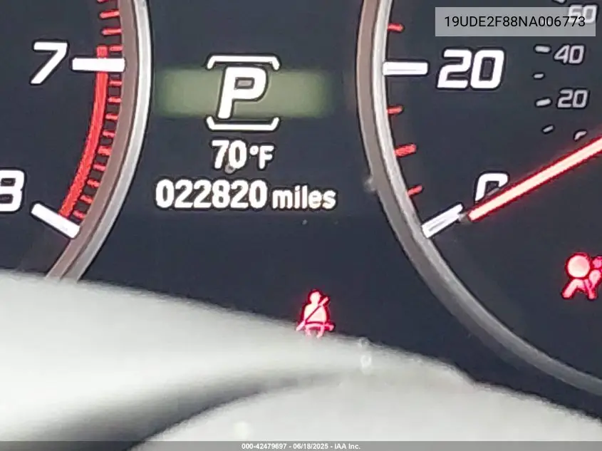 2022 Acura Ilx Premium A-Spec Packages/Technology A-Spec Packages VIN: 19UDE2F88NA006773 Lot: 42479697