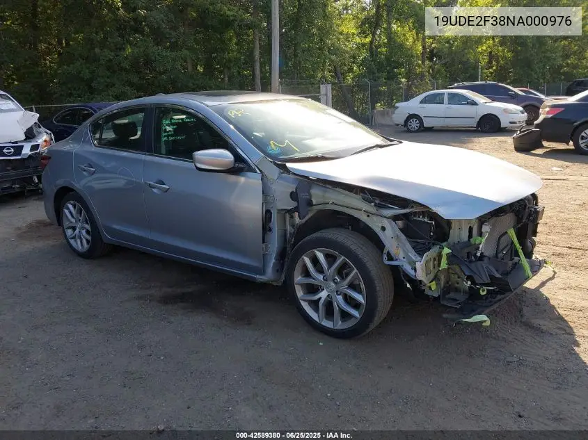 2022 Acura Ilx Standard VIN: 19UDE2F38NA000976 Lot: 42589380