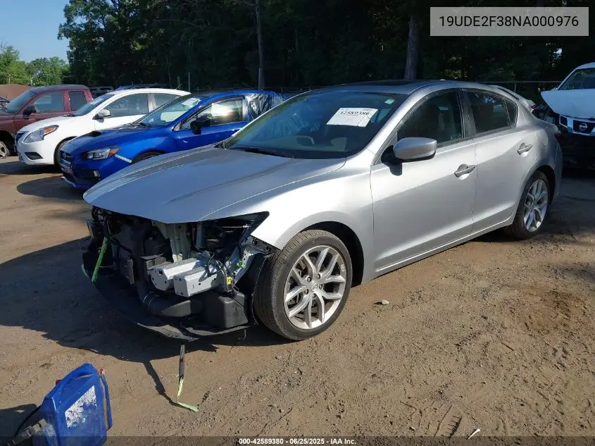 2022 Acura Ilx Standard VIN: 19UDE2F38NA000976 Lot: 42589380