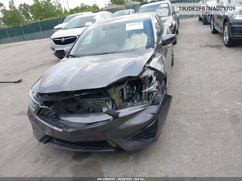 2022 Acura Ilx Premium A-Spec Packages/Technology A-Spec Packages VIN: 19UDE2F87NA001709 Lot: 42600707