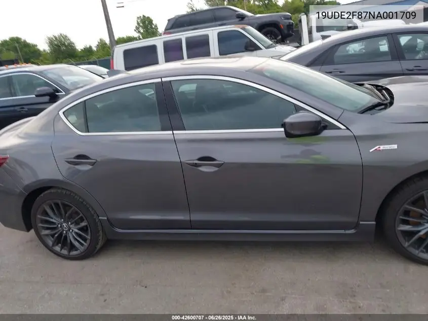 2022 Acura Ilx Premium A-Spec Packages/Technology A-Spec Packages VIN: 19UDE2F87NA001709 Lot: 42600707