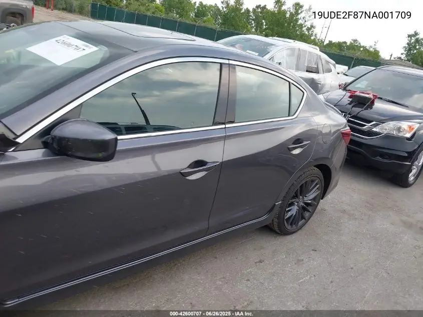 2022 Acura Ilx Premium A-Spec Packages/Technology A-Spec Packages VIN: 19UDE2F87NA001709 Lot: 42600707