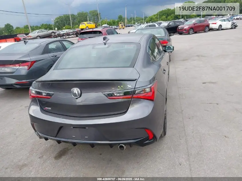 2022 Acura Ilx Premium A-Spec Packages/Technology A-Spec Packages VIN: 19UDE2F87NA001709 Lot: 42600707