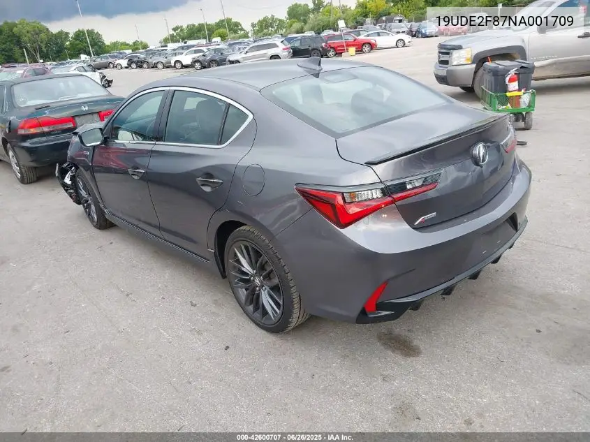 2022 Acura Ilx Premium A-Spec Packages/Technology A-Spec Packages VIN: 19UDE2F87NA001709 Lot: 42600707