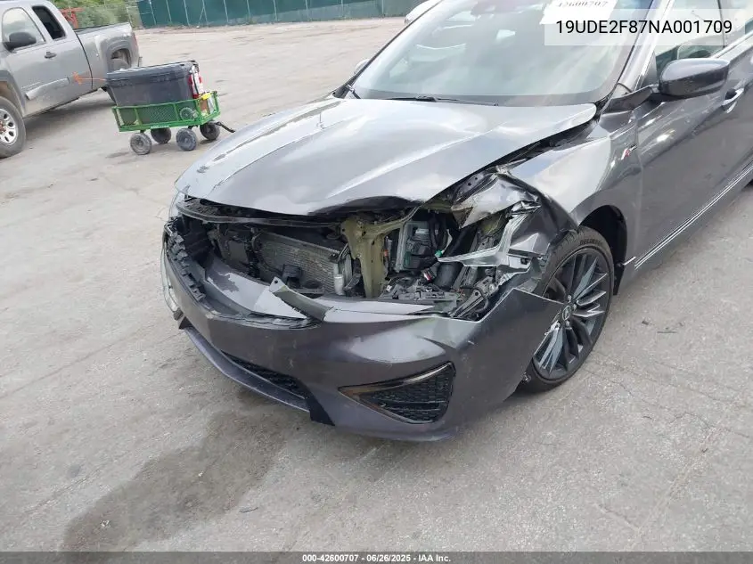 2022 Acura Ilx Premium A-Spec Packages/Technology A-Spec Packages VIN: 19UDE2F87NA001709 Lot: 42600707