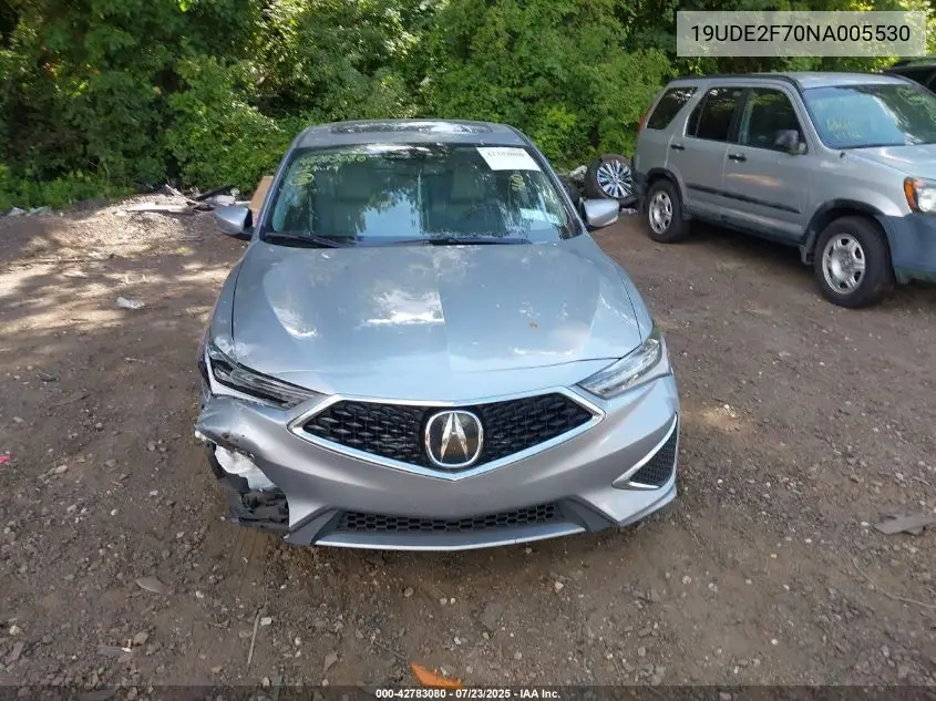 2022 Acura Ilx Premium Package VIN: 19UDE2F70NA005530 Lot: 42783080