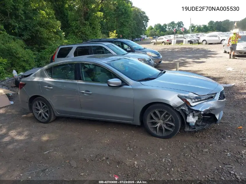 2022 Acura Ilx Premium Package VIN: 19UDE2F70NA005530 Lot: 42783080