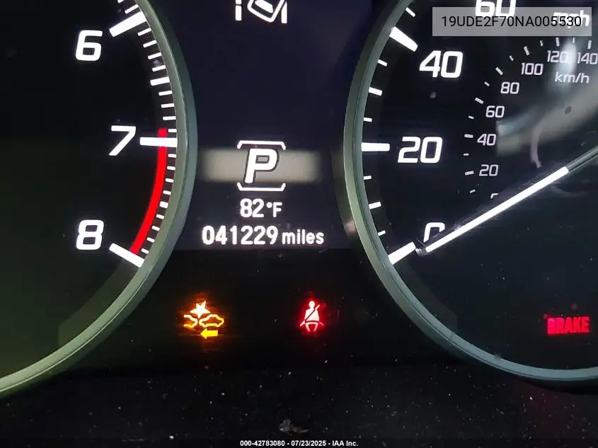 2022 Acura Ilx Premium Package VIN: 19UDE2F70NA005530 Lot: 42783080