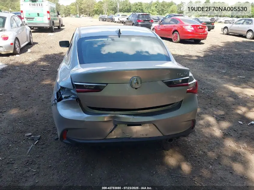 2022 Acura Ilx Premium Package VIN: 19UDE2F70NA005530 Lot: 42783080
