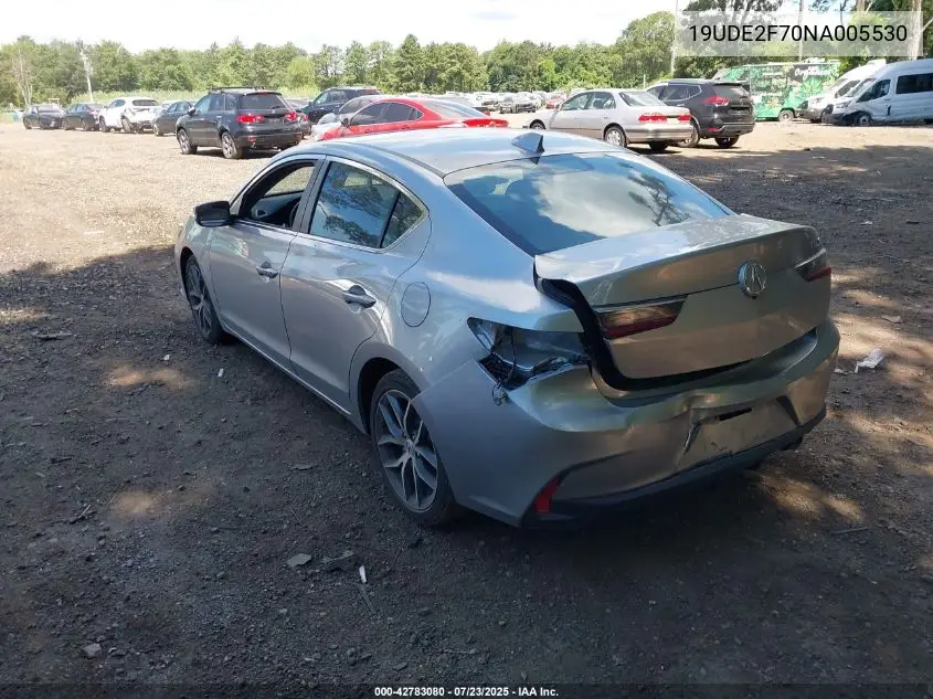 2022 Acura Ilx Premium Package VIN: 19UDE2F70NA005530 Lot: 42783080