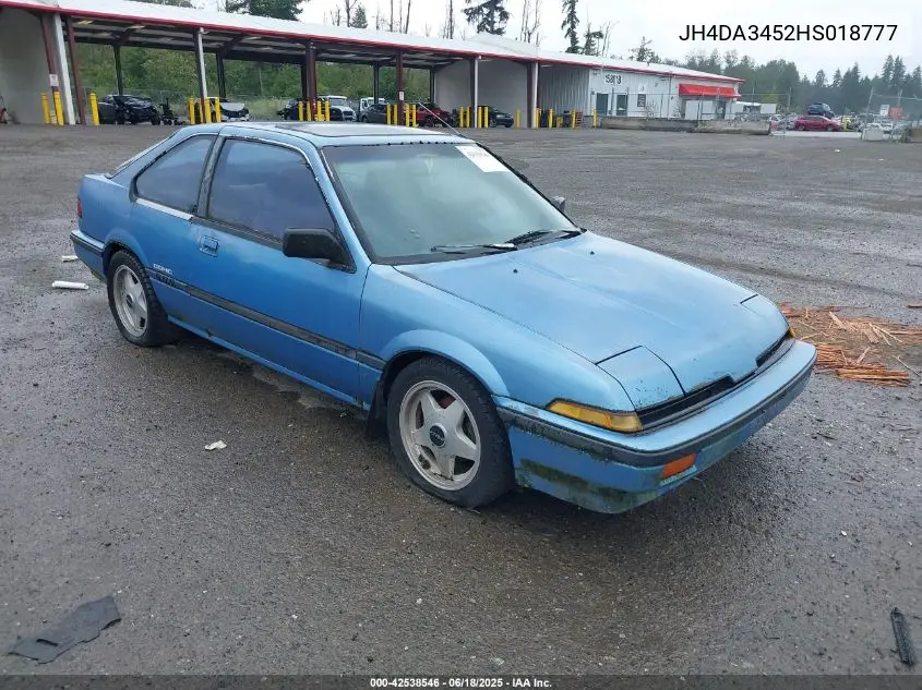 1987 Acura Integra Ls VIN: JH4DA3452HS018777 Lot: 42538546