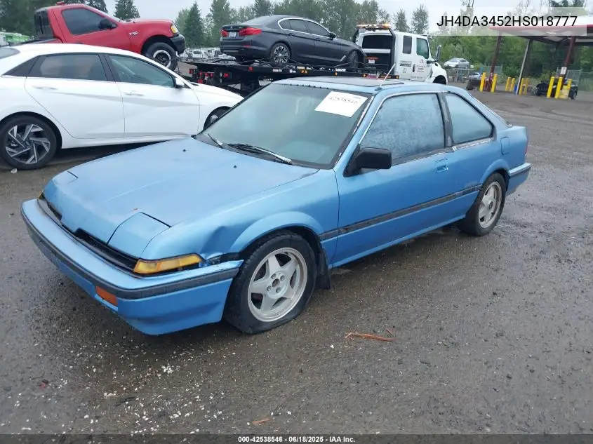 1987 Acura Integra Ls VIN: JH4DA3452HS018777 Lot: 42538546