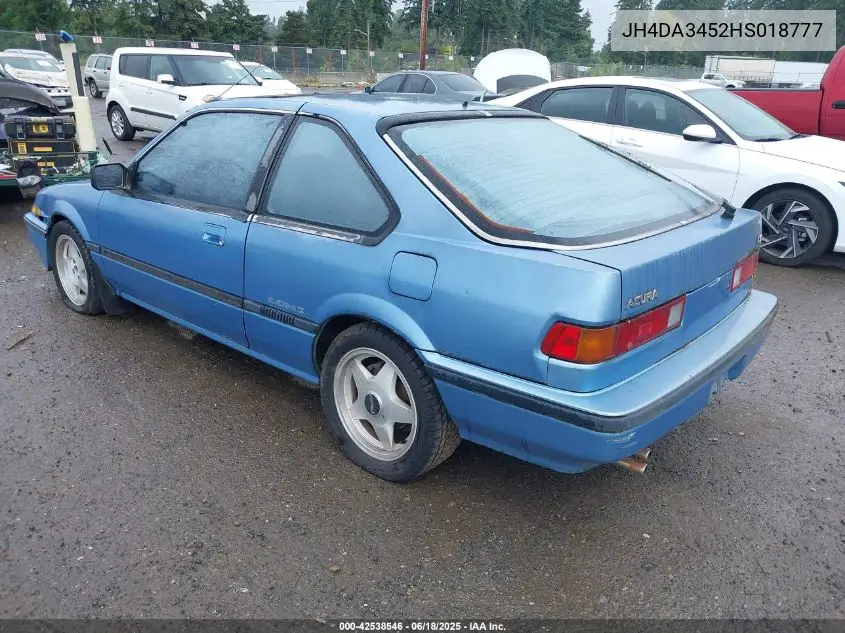 1987 Acura Integra Ls VIN: JH4DA3452HS018777 Lot: 42538546