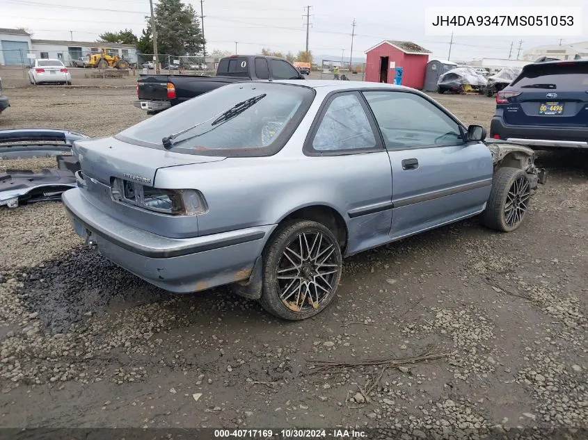 1991 Acura Integra Rs VIN: JH4DA9347MS051053 Lot: 40717169