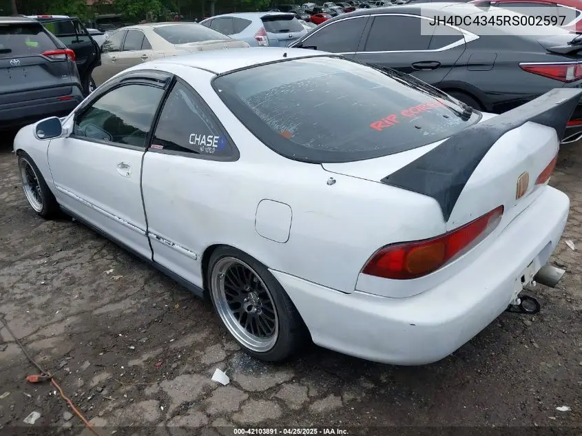 1994 Acura Integra Rs VIN: JH4DC4345RS002597 Lot: 42103891