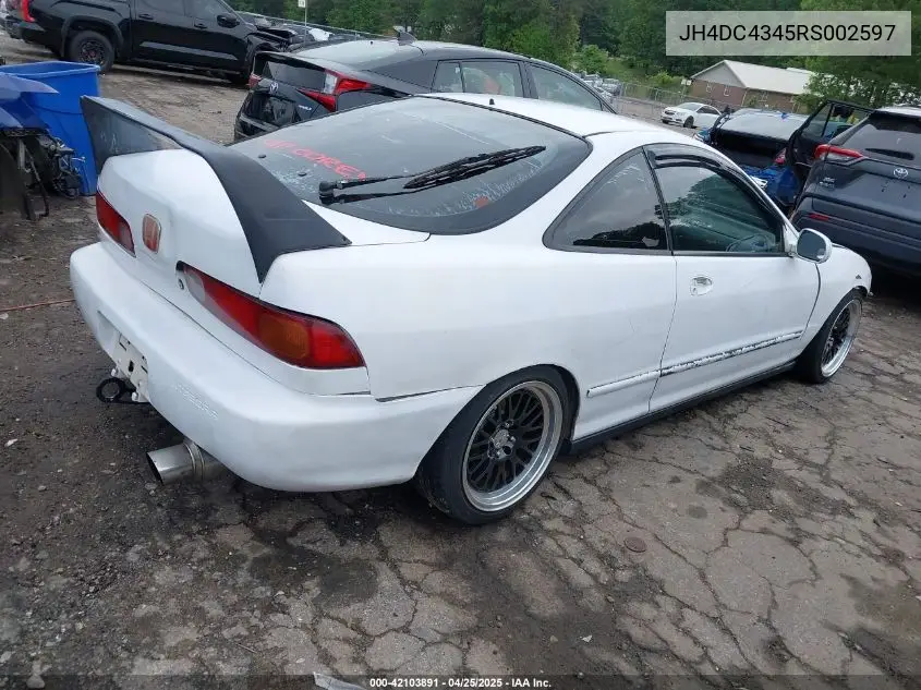 1994 Acura Integra Rs VIN: JH4DC4345RS002597 Lot: 42103891