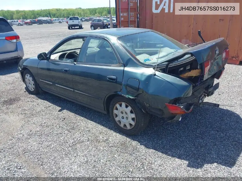 1995 Acura Integra Ls VIN: JH4DB7657SS016273 Lot: 42163413