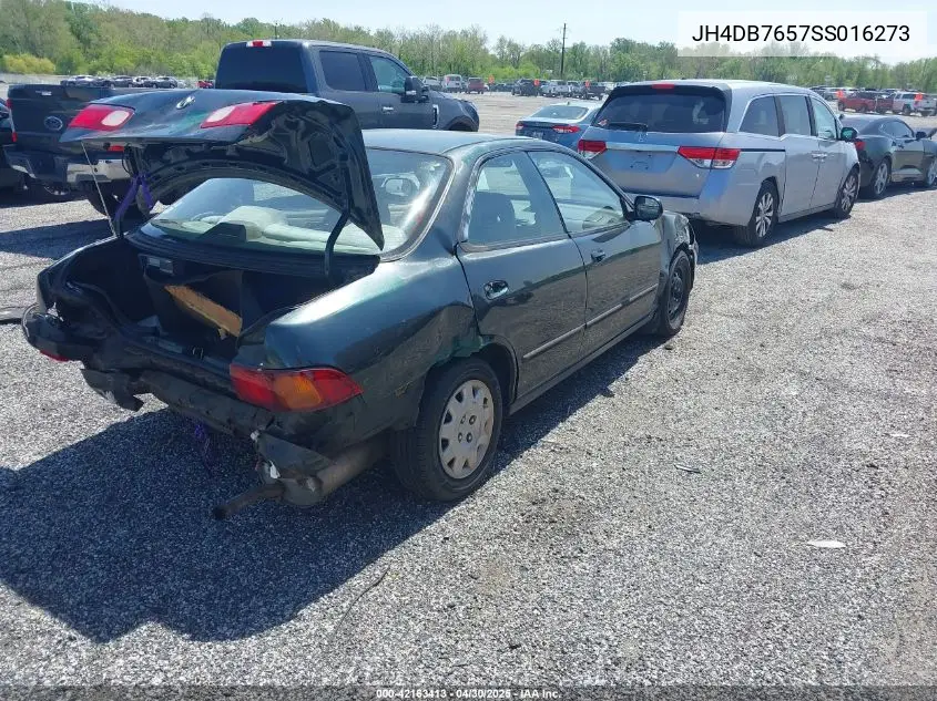 1995 Acura Integra Ls VIN: JH4DB7657SS016273 Lot: 42163413