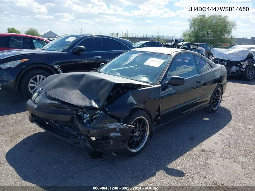 1998 Acura Integra Rs VIN: JH4DC4447WS014650 Lot: 40431240