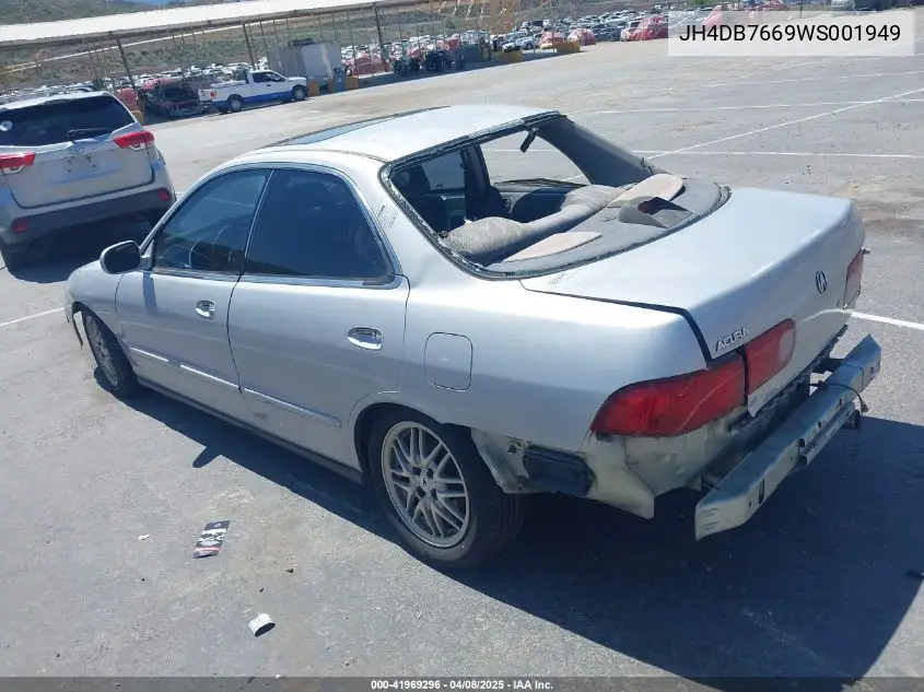 1998 Acura Integra Gs VIN: JH4DB7669WS001949 Lot: 41969296