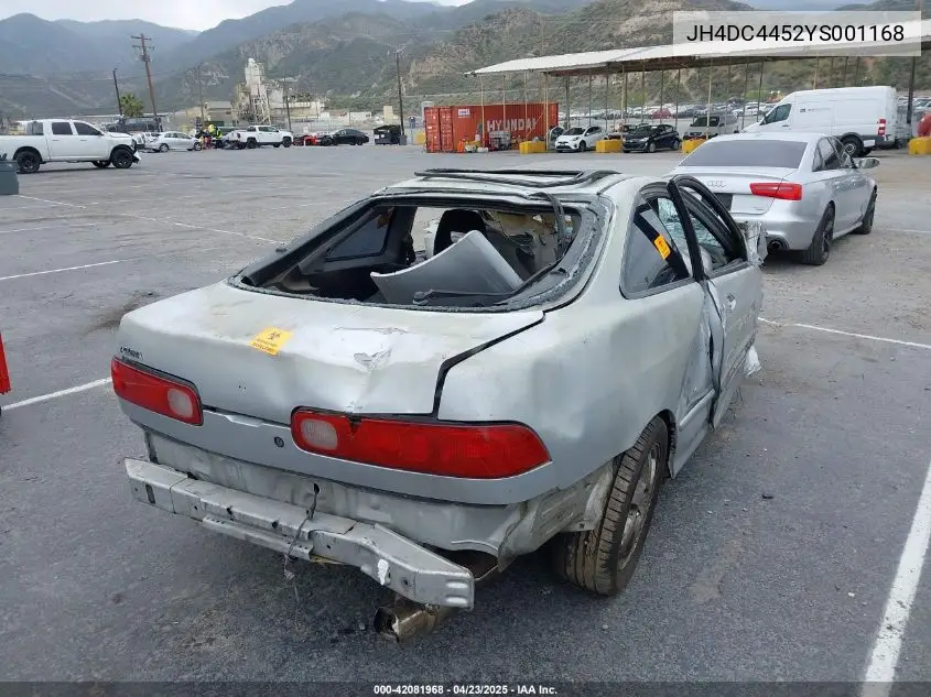 2000 Acura Integra Ls VIN: JH4DC4452YS001168 Lot: 42081968